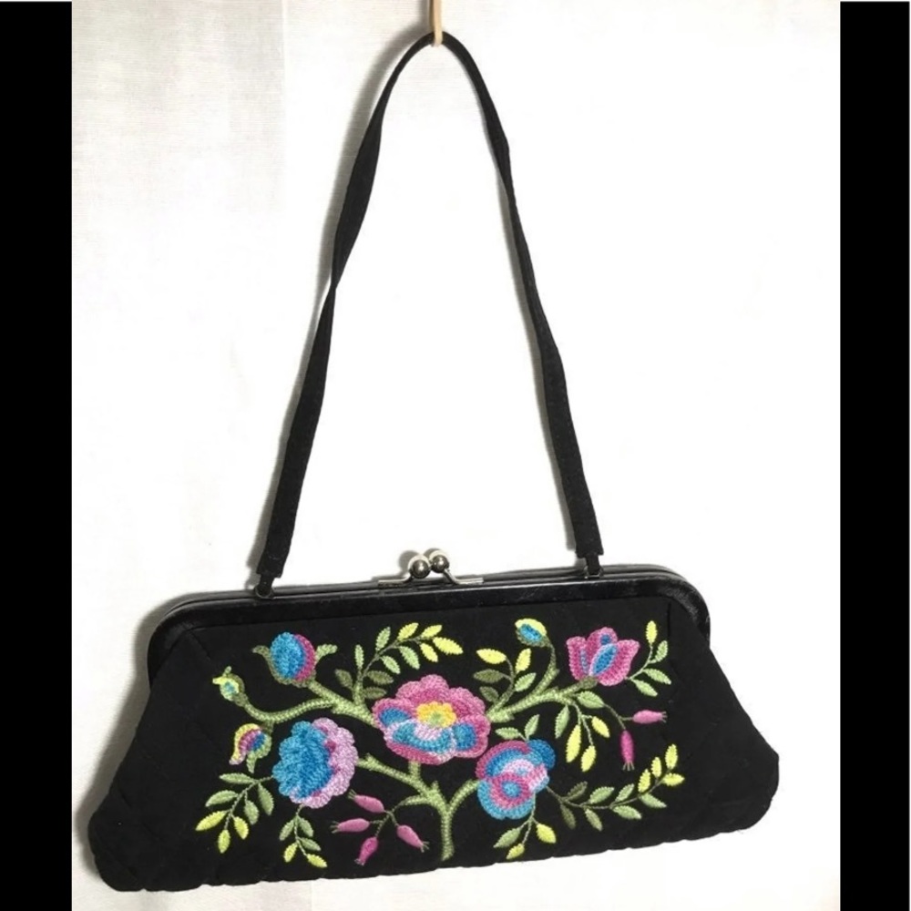 Vera Bradley Floral Embroidered Clutch
